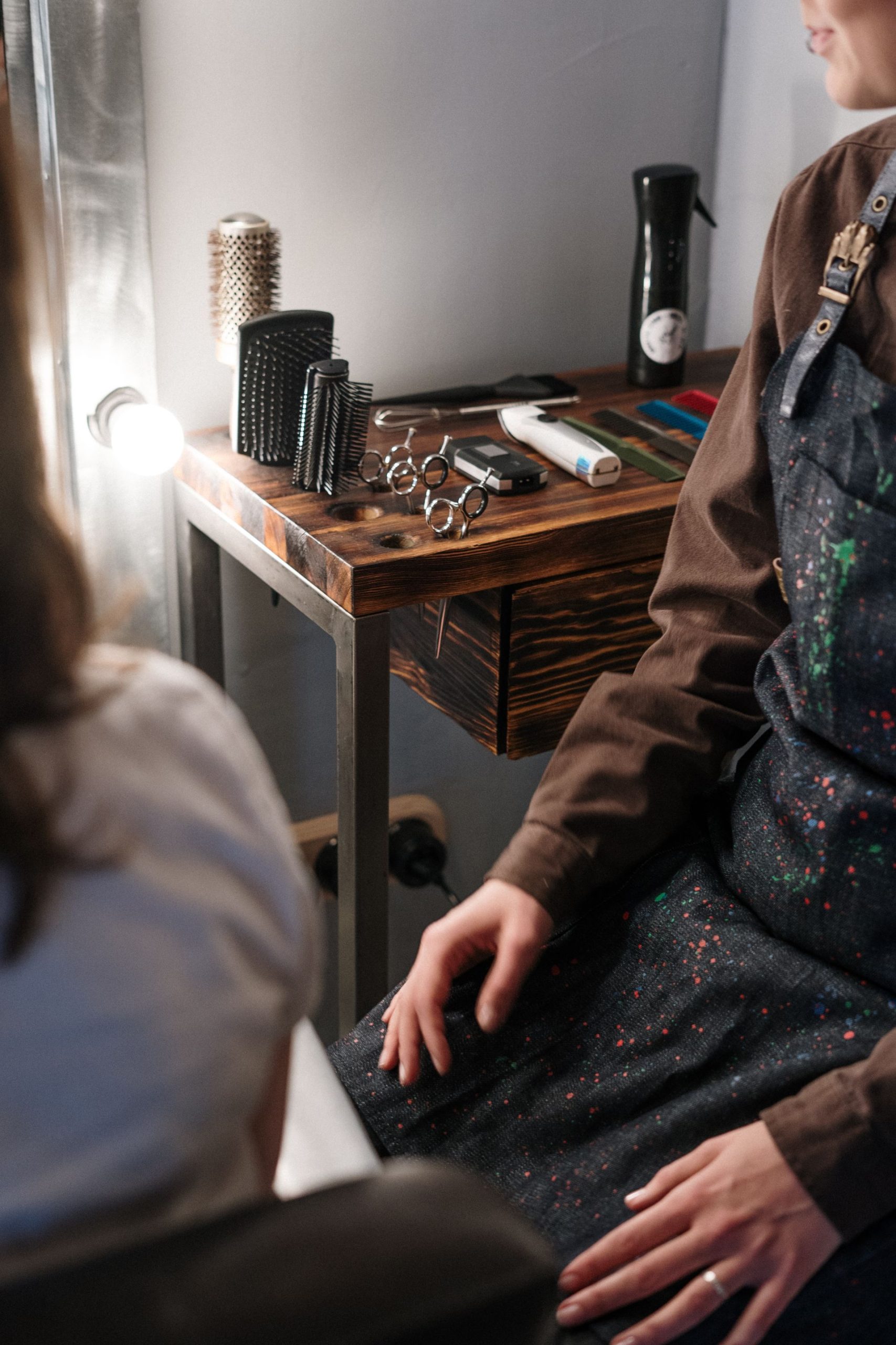 Professional hair salon care session